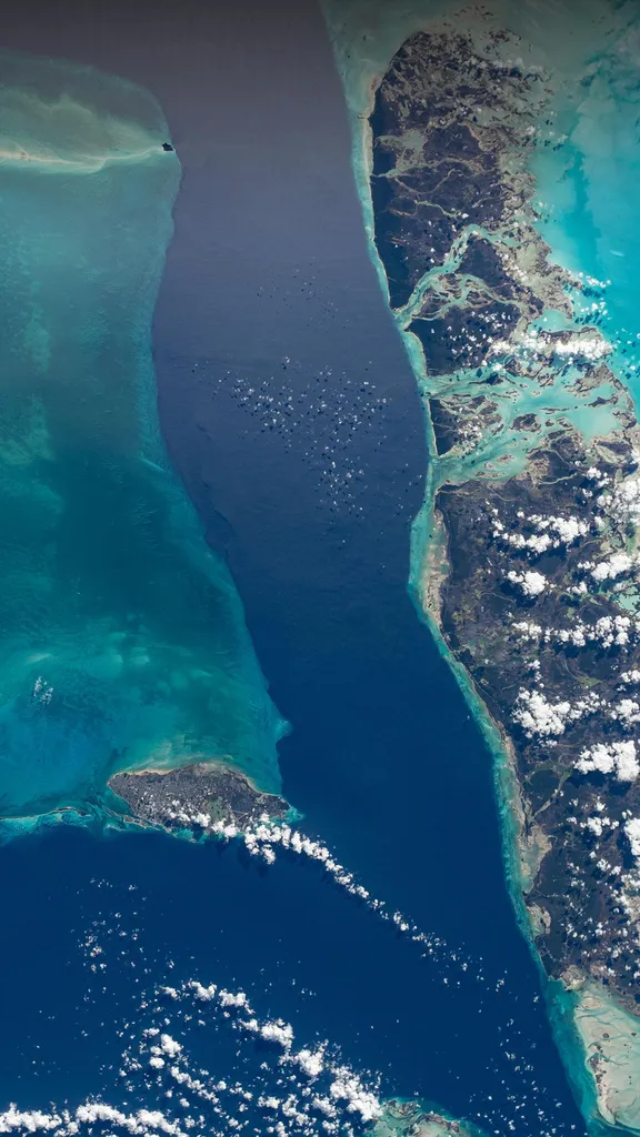 Um mergulho no mar azul profundo