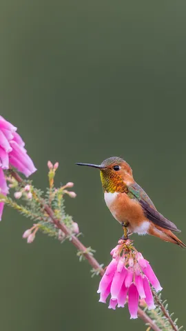Parada para una bebida en flor