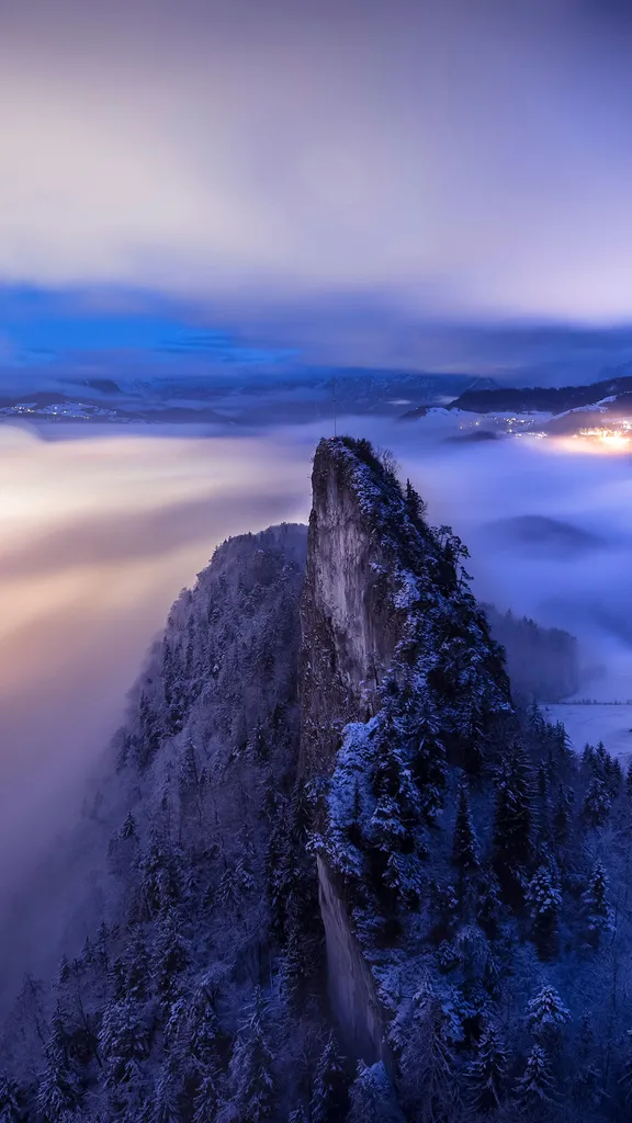 贝希特斯加登阿尔卑斯山脉全景，德国巴伐利亚州