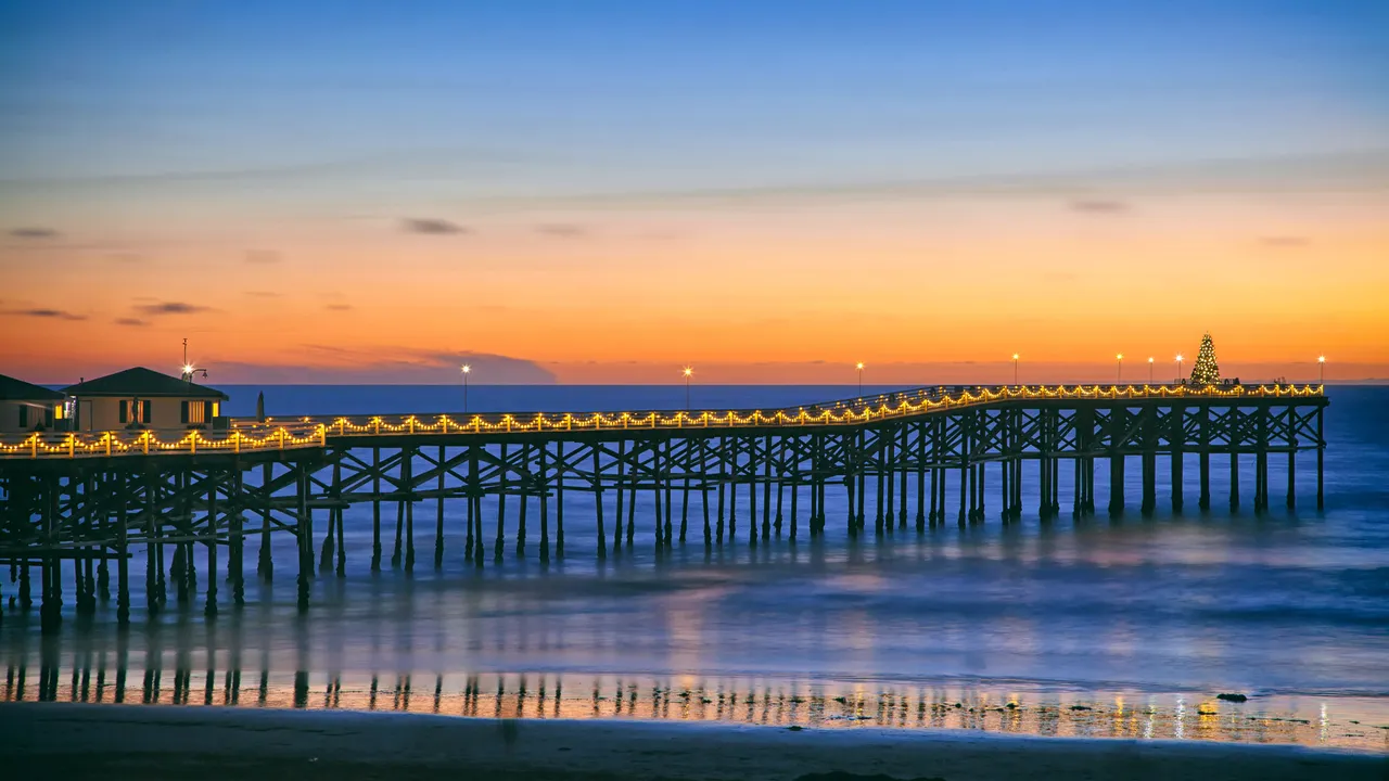 Navidad reflejada en las olas