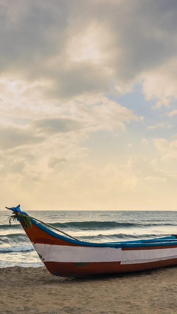 Calm seas, waiting boat