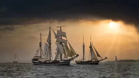 Unter vollen Segeln
