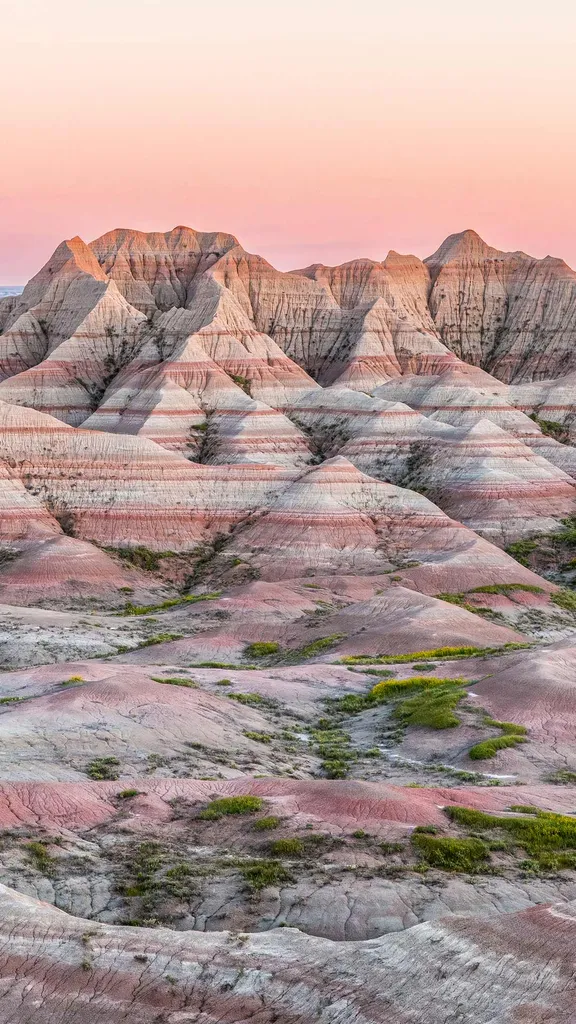 Sunset in Badlands National Park, South Dakota, United States