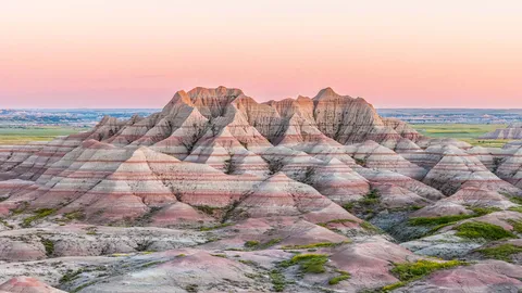 Sunset in Badlands National Park, South Dakota, United States