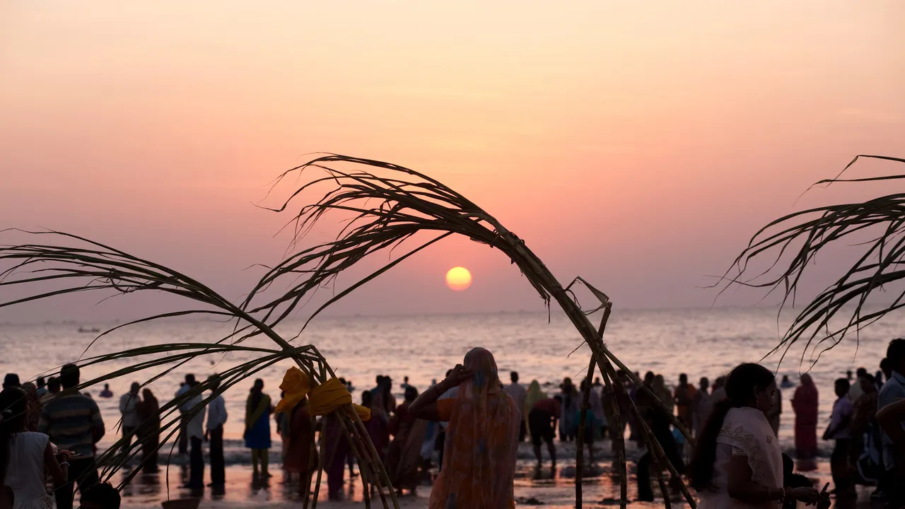 Chhath on the shore
