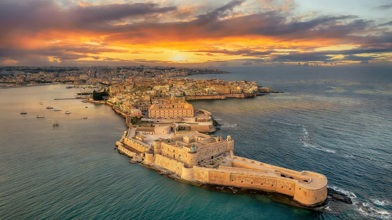 Syracuse at sunset, Sicily, Italy